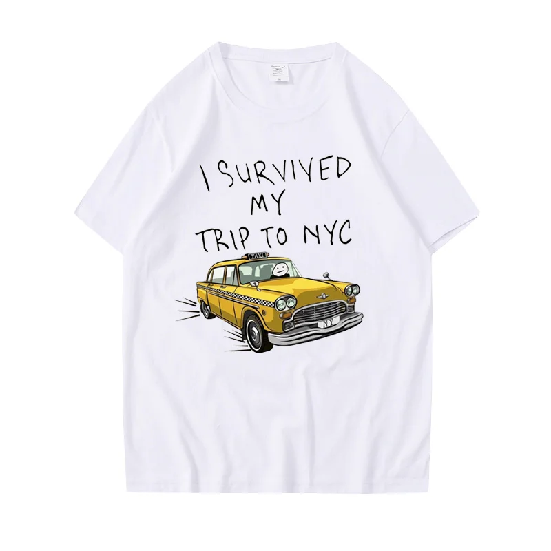 Summer Clothing Nyc - Kaus Cetak I Survived My Trip