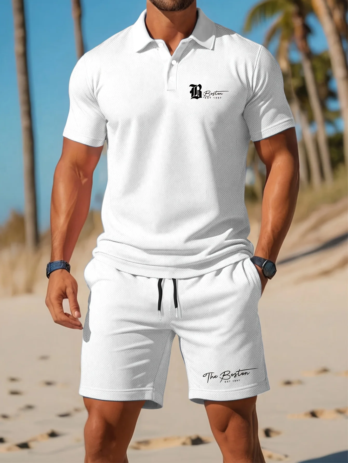 Summer Clothing Men Fashion - Setelan Kaos Polo Pria Baru Musim