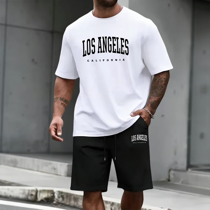 Summer Clothing Men Fashion - Setelan Olahraga Pria Atasan Lengan Pendek