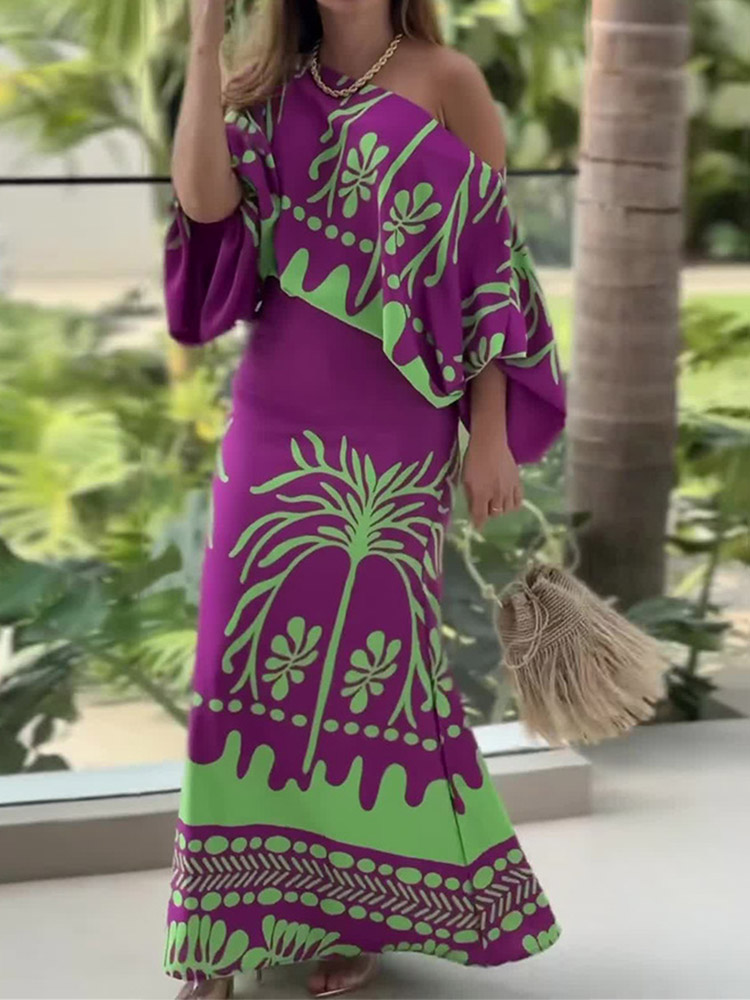 Summer Clothing Girls - Set Dua Potong Gambar Cetak Wanita