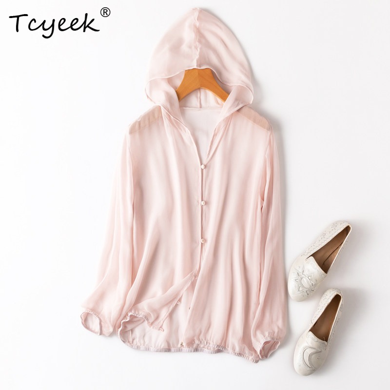 Summer Clothing Women - Tcyeek Atasan Wanita Sutra Murbei Asli