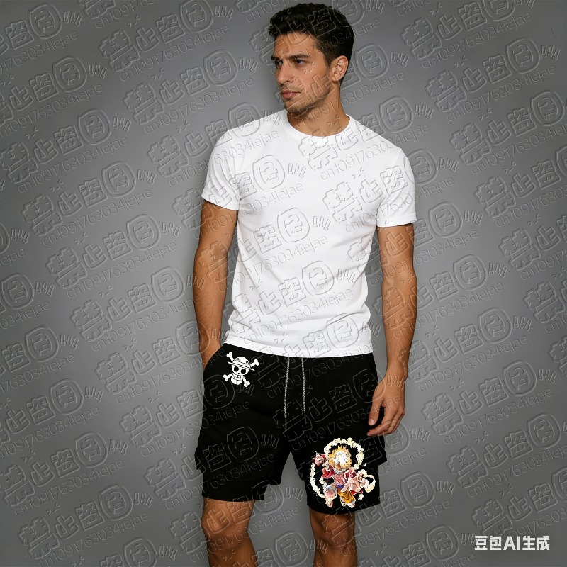 Summer Clothing Layering - Celana Pendek Motif Luffy One Piece