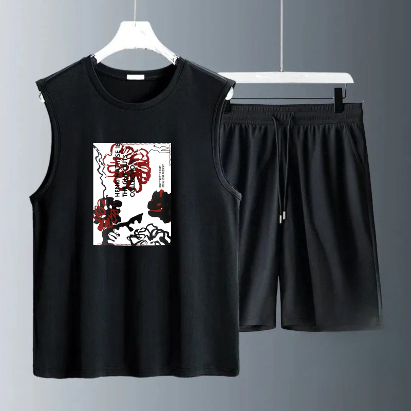 Summer Clothing Sets - Set Tank Top Pria Musim Panas