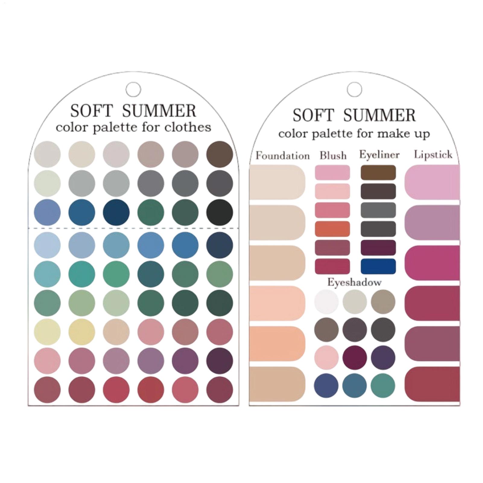 Summer Clothing Palette - Kartu Palet Warna Musim Panas yang