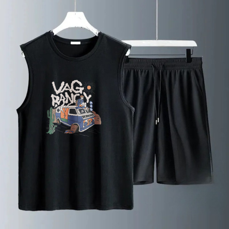Set Tank Top Pria Musim Panas  - Summer Clothing Sets ulasan dan harga