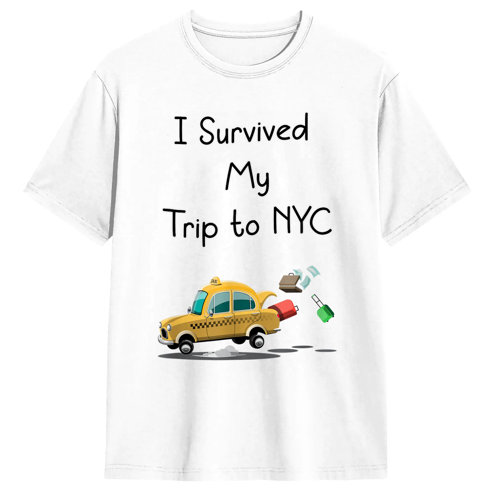Kaus Katun I Survived My Trip  - Summer Clothing Nyc ulasan dan harga