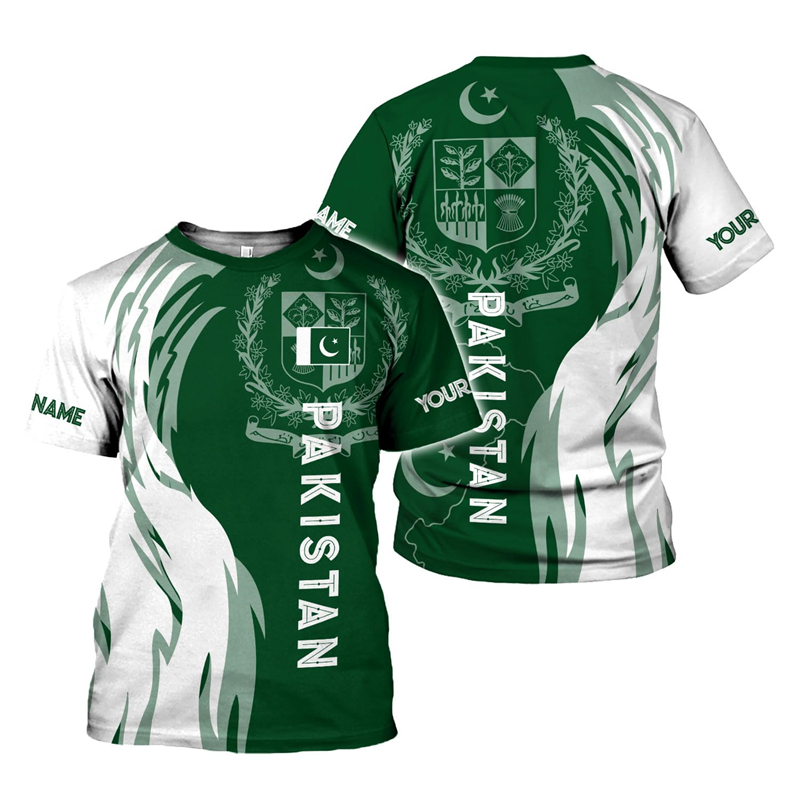 Kaus pria Gambar Bendera Pakis - Summer Clothing Pakistan ulasan dan harga