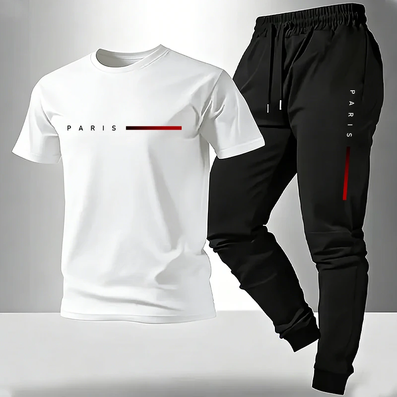 Setelan Olahraga Pria Terbaru  - Summer Clothing Men Fashion ulasan dan harga