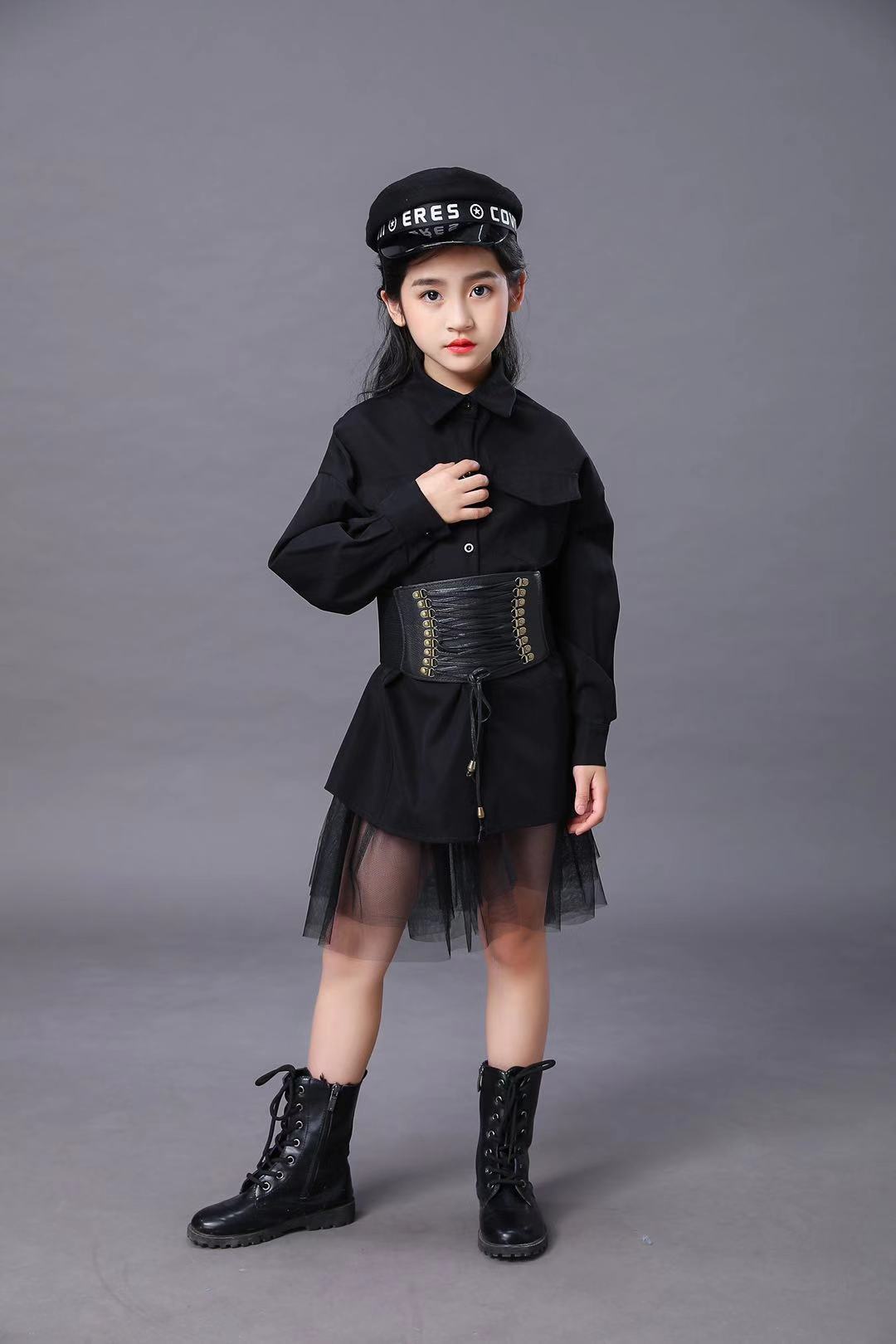 Setelan Hitam Anak-anak Gaun P - Summer Clothing Girls ulasan dan harga