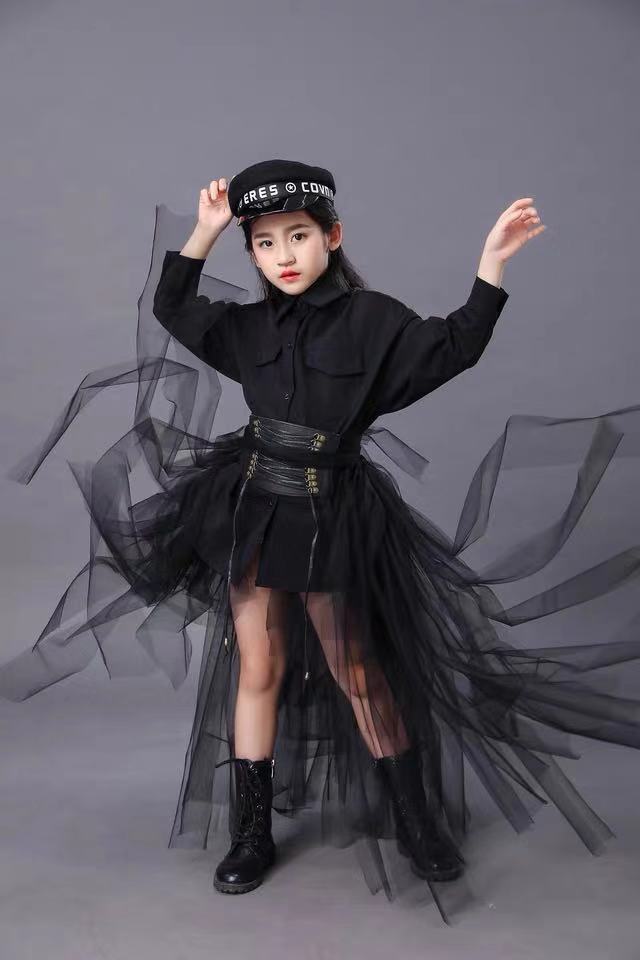 Setelan Hitam Anak-anak Gaun P - Summer Clothing Girls ulasan dan harga