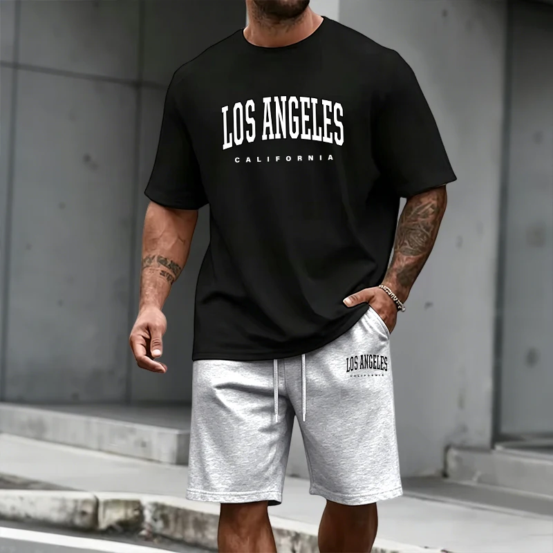 Setelan Olahraga Pria Atasan L - Summer Clothing Men Fashion ulasan dan harga