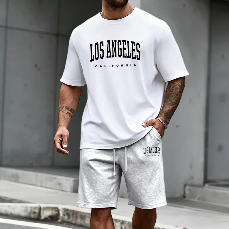 Setelan Olahraga Pria Atasan L - Summer Clothing Men Fashion ulasan dan harga
