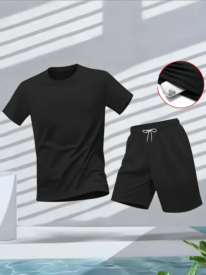 Setelan Pria 2 Potong Set Paka - Summer Clothing Men Fashion ulasan dan harga