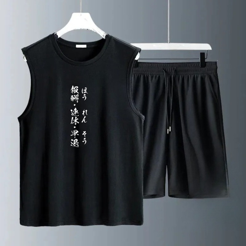Set Tank Top Pria Musim Panas  - Summer Clothing Sets ulasan dan harga