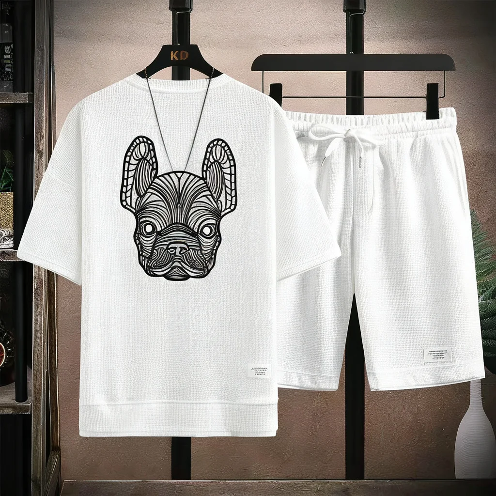 Setelan Kaos Lengan Pendek dan - Summer Clothing Men Fashion ulasan dan harga