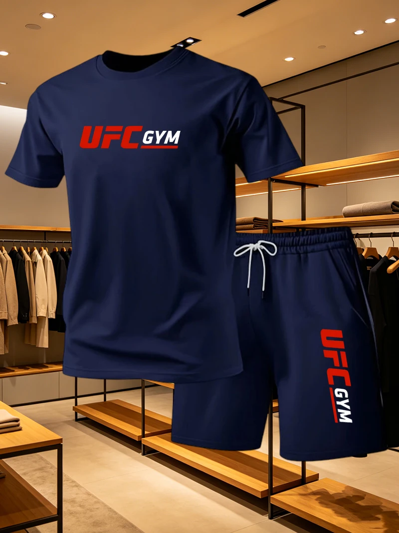 Setelan Kaos dan Celana Pendek - Summer Clothing Men Fashion ulasan dan harga