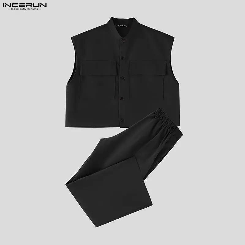 INCERUN Set Pria Atasan Crop T - Summer Clothing Men Fashion ulasan dan harga