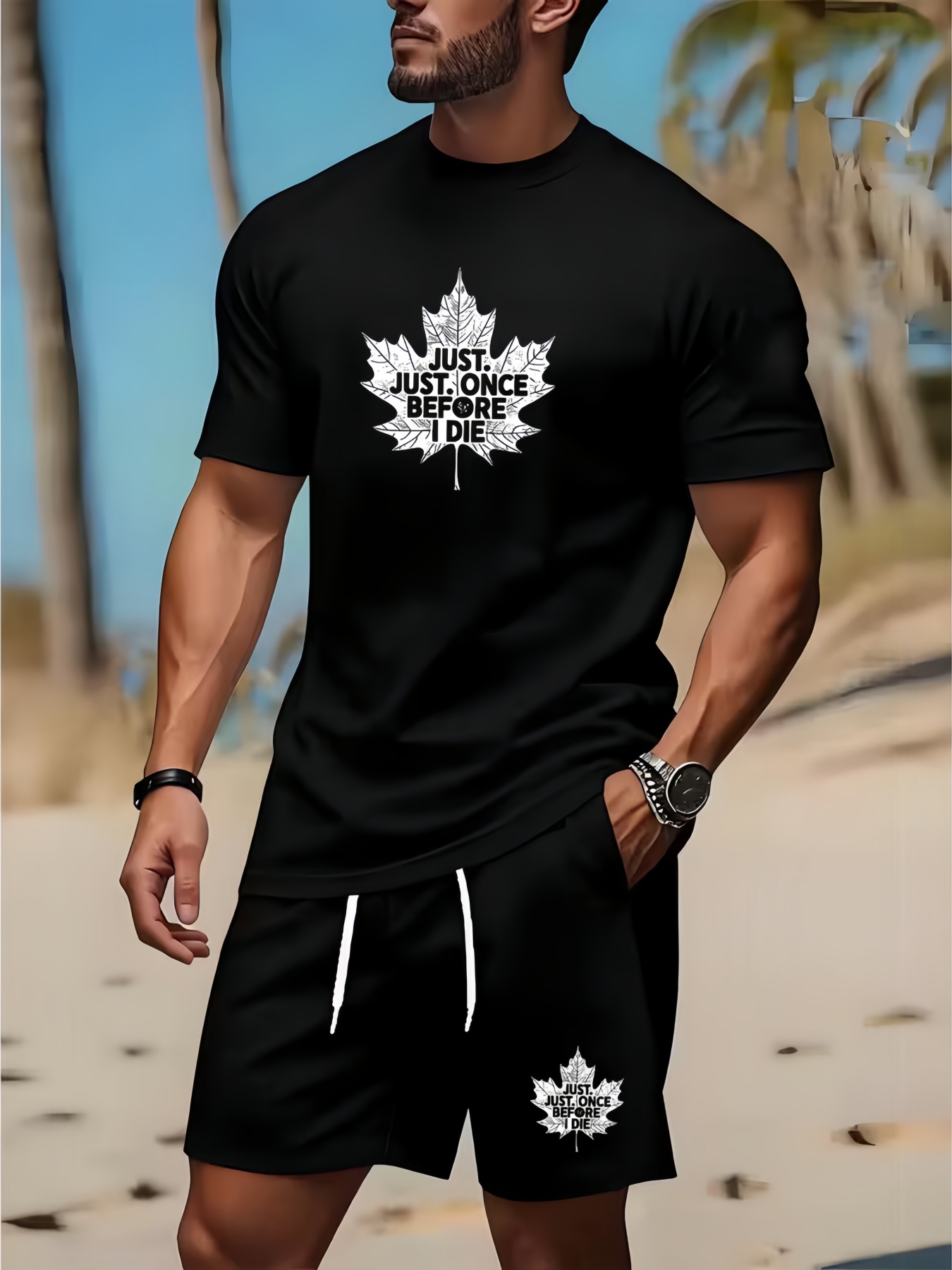 Set Kaos dan Celana Pendek Pri - Summer Clothing Men Fashion ulasan dan harga