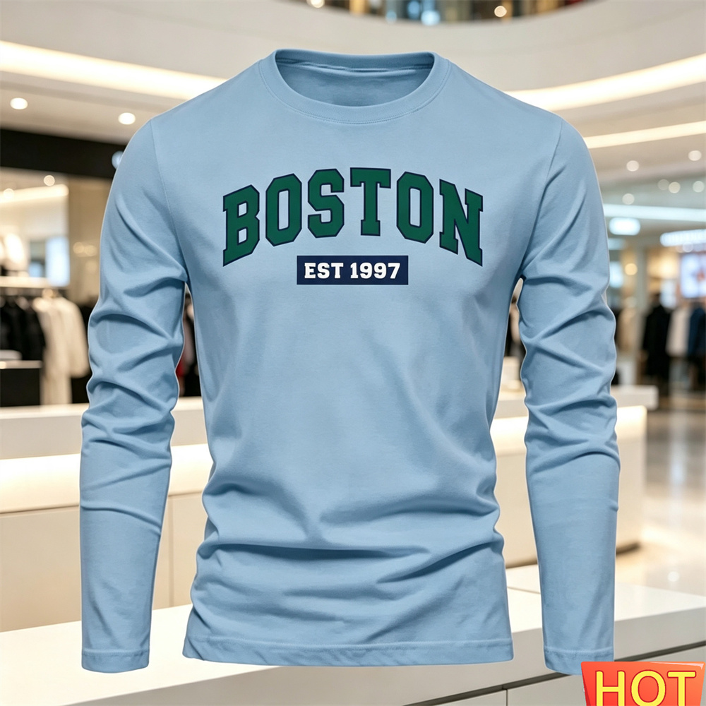 Kaos Lengan Panjang Pria Musim - Summer Clothing Y2K ulasan dan harga