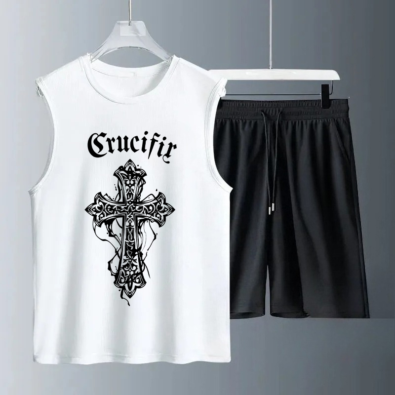 Set Tank Top Pria Musim Panas  - Summer Clothing Sets ulasan dan harga